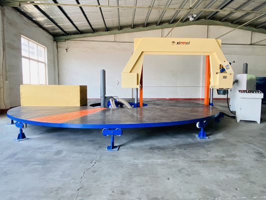 Automatyczny wirujący gąbki Cnc Foam Cutter Horizontal Splitting Carousel Suction