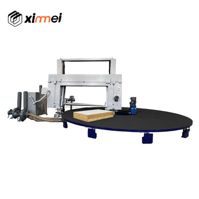 C-618 Wysokiej klasy okrągły stół roboczy Carousel Horizontal Band Knife Cutting Machine and Quiet Operation PU Foam Blocks Cutting Machine with Anti-Skid Sand Surface Platform and Air Absorption